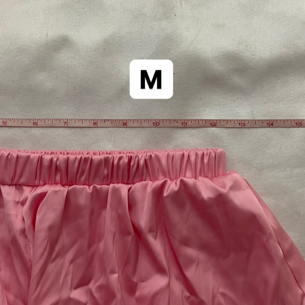 NEW two pieces set pink crop top shorts summer womens M;L - Picture 8 of 16